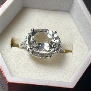 Elegant Silver Gemstone Ring